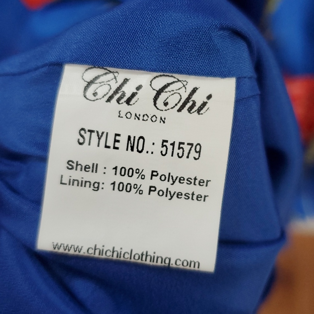 Chi Chi London Blue and Pink Carnation Modcloth Retro Dress - Picture 9 of 9